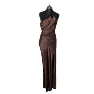 bec + bridge Brown One-Shoulder Dress